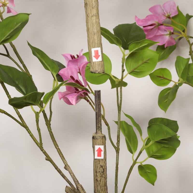 Realistic Artificial Bougainvillea Tree in Black Pot - Lifelike Faux Flowering Plant for Indoor Décor