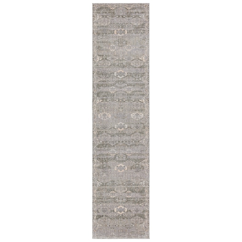 Merrick Trellis Gray/ Beige Area Rug