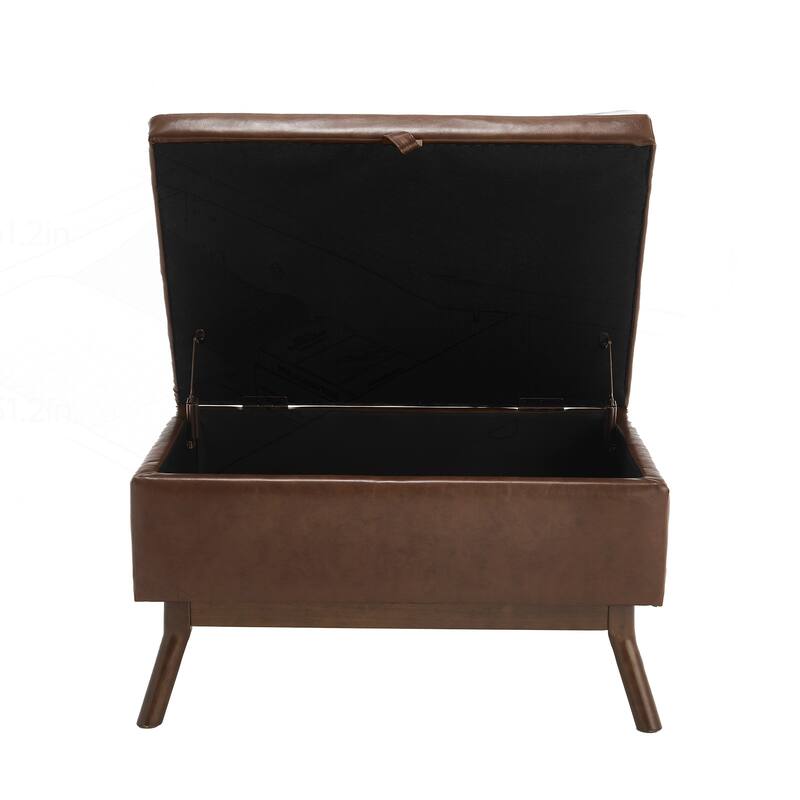 Versatile Mid-century Modern Storage Ottoman for Various Rooms