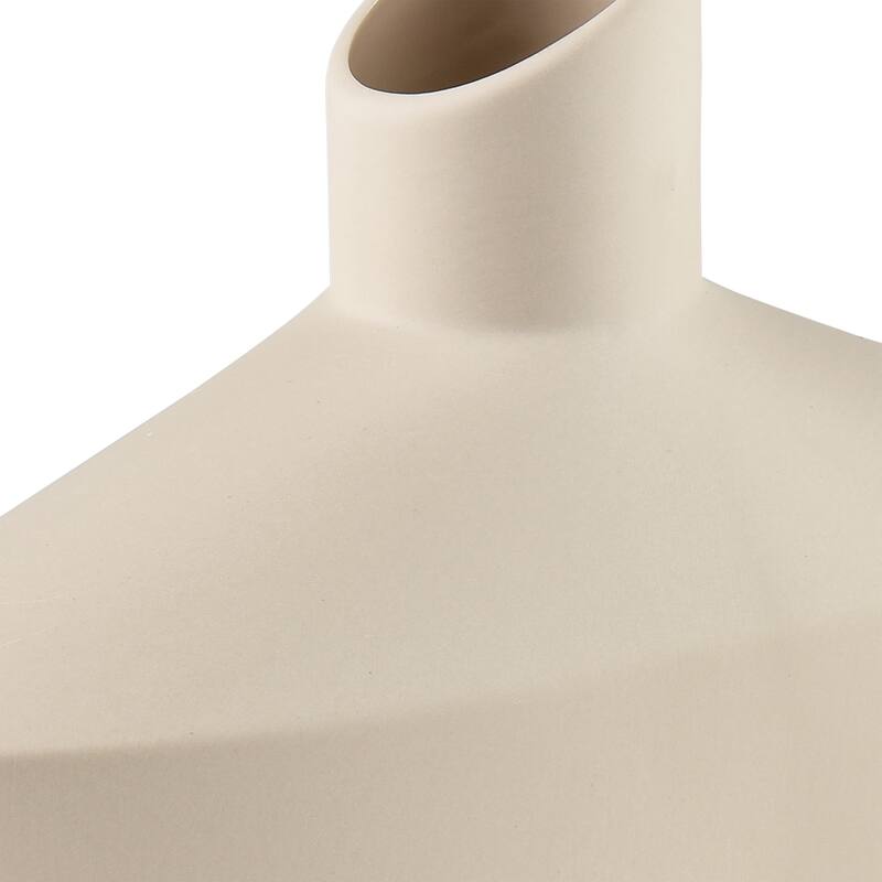 Elk Home Ralls Beige Earthenware 8.5 Inch Wide Vase