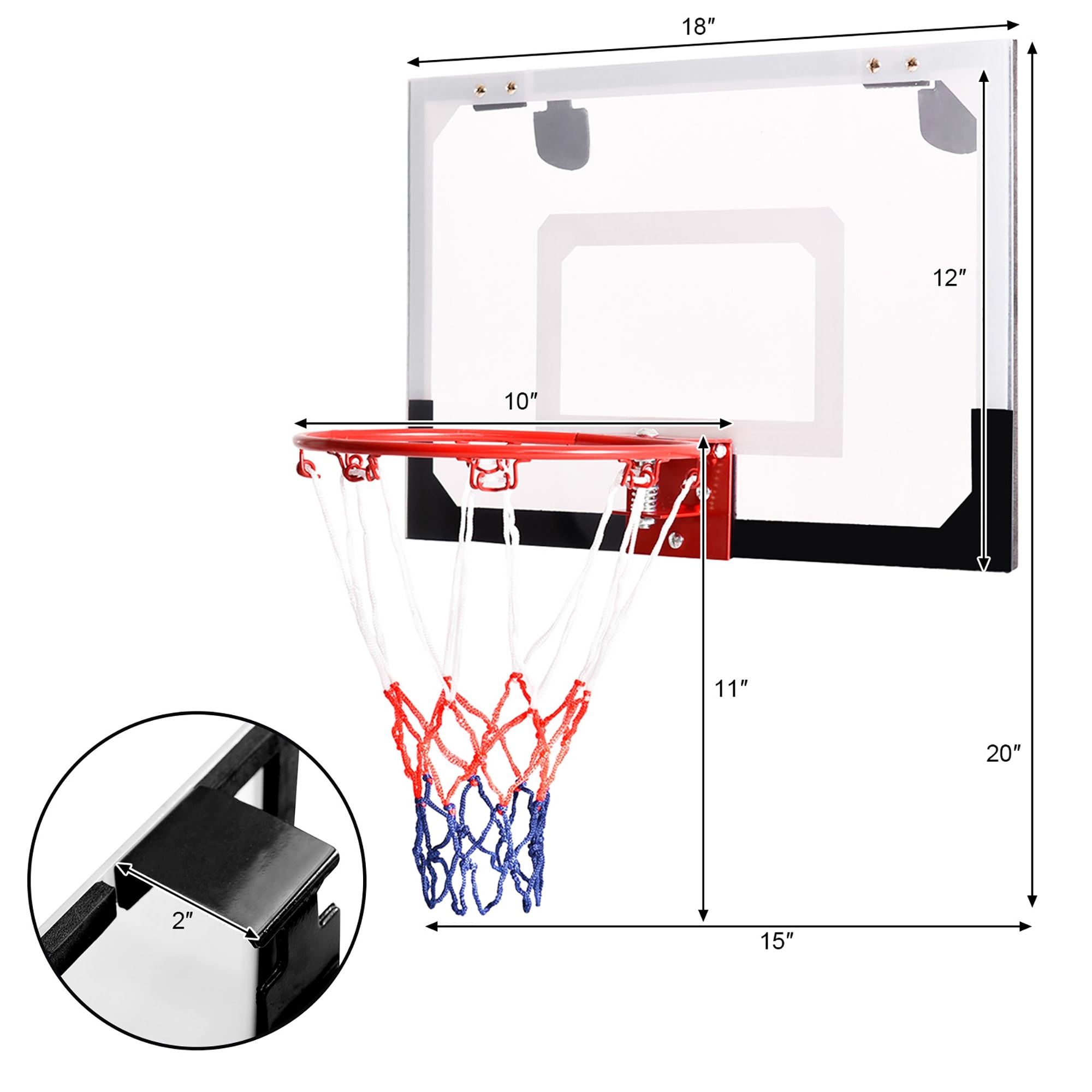Over-The-Door Mini Basketball Hoop Includes Basketball & Hand Pump - 18 x  12(L x W) - On Sale - Bed Bath & Beyond - 28434128