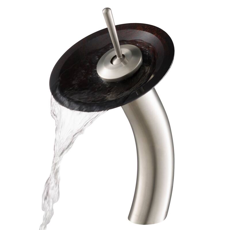 Kraus Bathroom Combo - 16-1/2" Copper Illusion Glass Vessel Bathroom