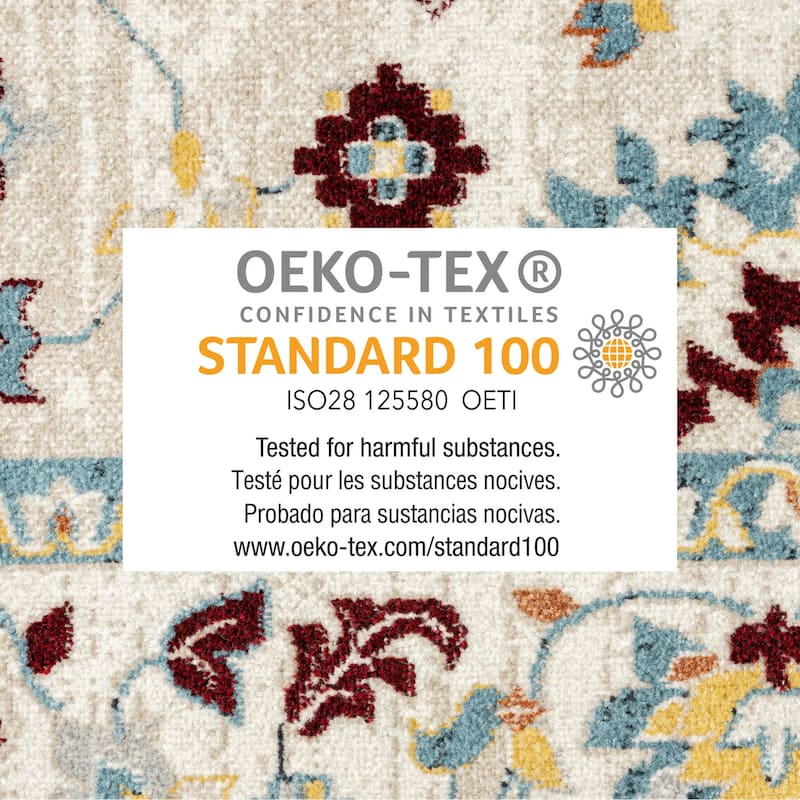Everwash Treasure Lina Traditional Medallion Machine Washable Area Rug