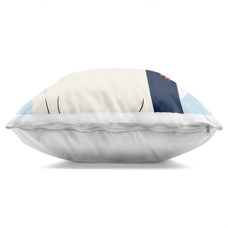 Stupell Sipping Cocoa on Ski Lift Decorative Printed Throw Pillow Design by Carrie Cantwell