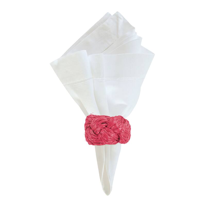 Braided Red Napkin Ring Set of 6 - Set of 6