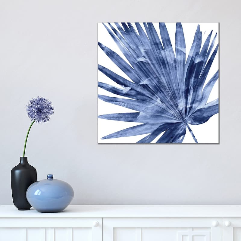 iCanvas "Indigo Palm, Close-Up IV" by Melonie Miller Canvas Print - 18x18x1.5