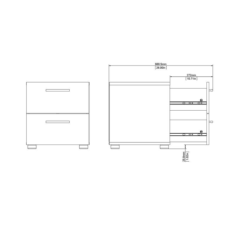 Porch & Den Angus Foiled 2-drawer Nightstand