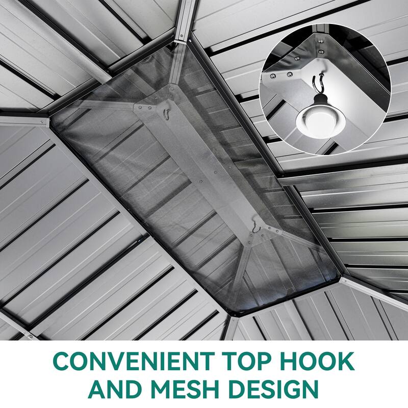 12 Ft. W x 10 Ft. D Aluminum Patio Gazebo