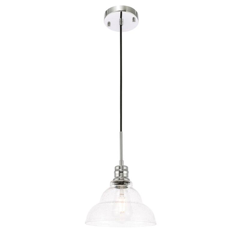Caressa 8.5-Inch 1-Light Clear Seeded Glass