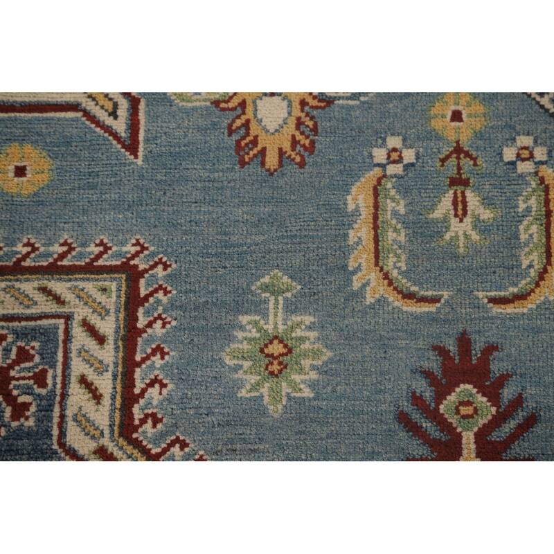 Light Blue Kazak Rug Handmade Traditional Oriental Wool Carpet - 8'3"x 11'5"