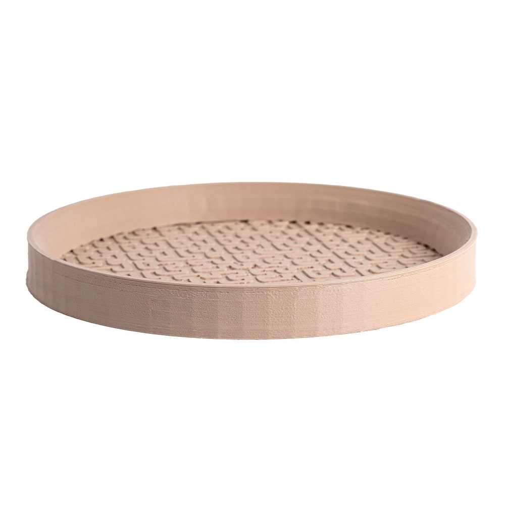happimess Drew 8.4" Modern Geometric Indoor Eco-Friendly 3D Printed Plant Saucer