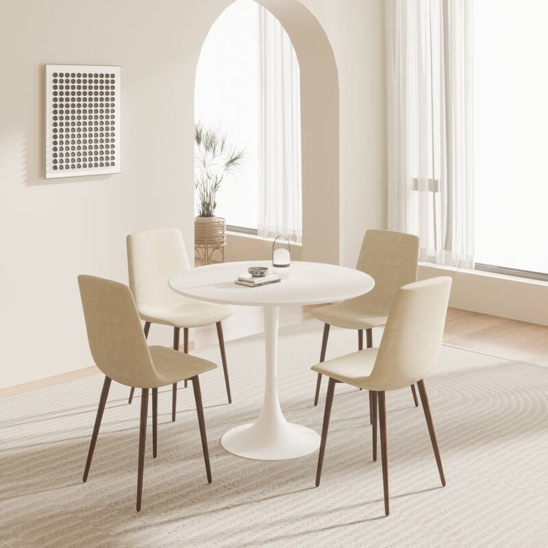 31.5" Mid Century Tulip Round Dining Table for 4 People