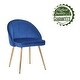 preview thumbnail 6 of 10, Porthos Home Daija Velvet Dining Chairs with Gold Legs