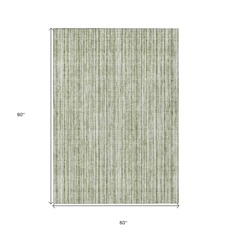 HomeRoots Striped Transitional Rectangle Outdoor Rug