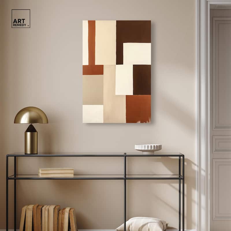 Tonal Grid I Canvas by Art Remedy, Gallery Wrapped