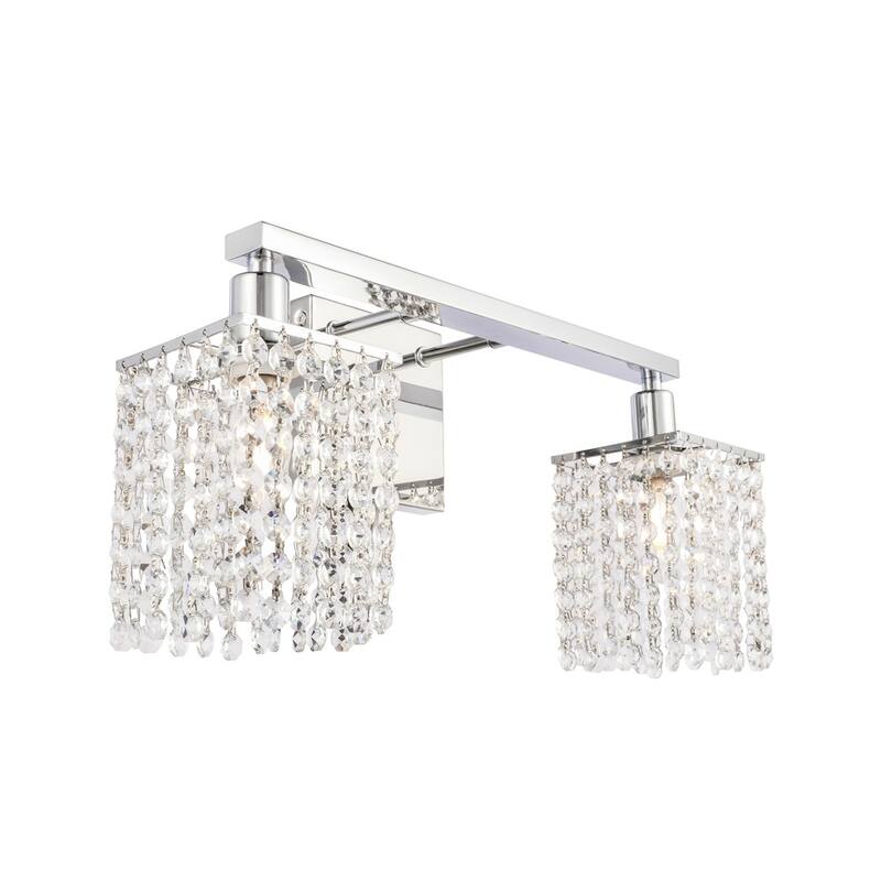 Olivia 2-light Glam Clear Crystals Vanity Light