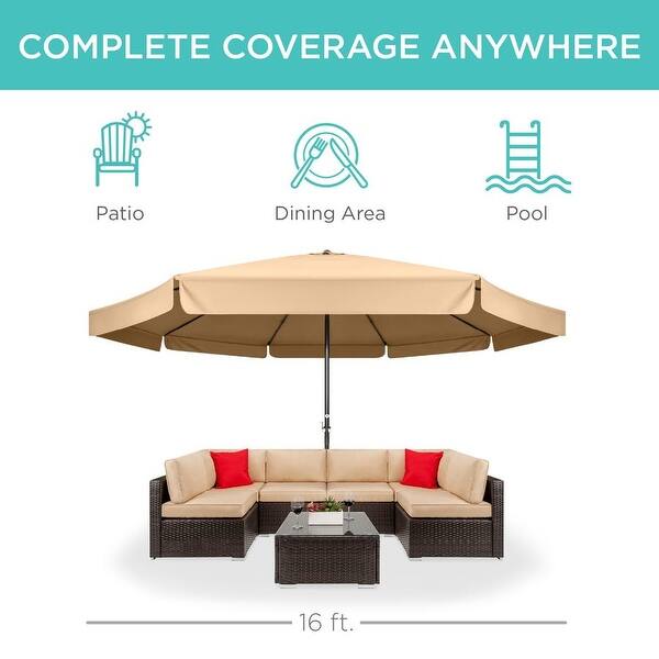 Shop Black Friday Deals On 16 Feet Outdoor Patio Umbrella On Sale Overstock 31847210