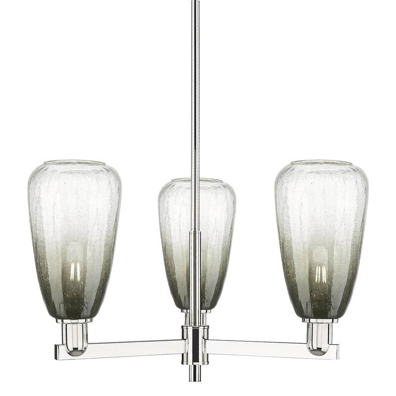 Innovations Lighting 716-3CR-9-18 Brookhaven Almond Chandelier - Polished Nickel / Slate