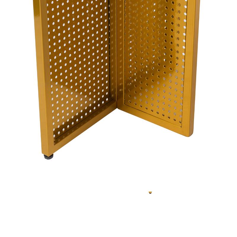 Rectangular Tempered Glass Dining Table for 6, Featuring a Marble-Patterned Design with Golden Hollow-Out Metal Legs