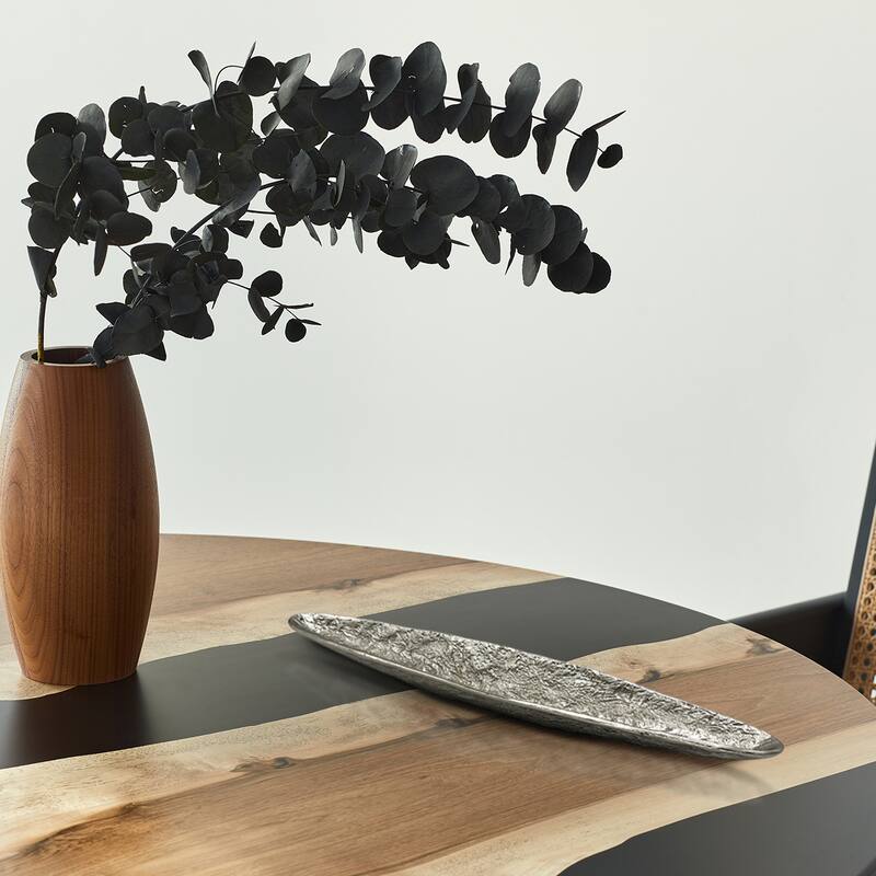 21 Inch Wide Decorative Handmade Aluminum Modern Tray - 21 x 4 x 1.5 in