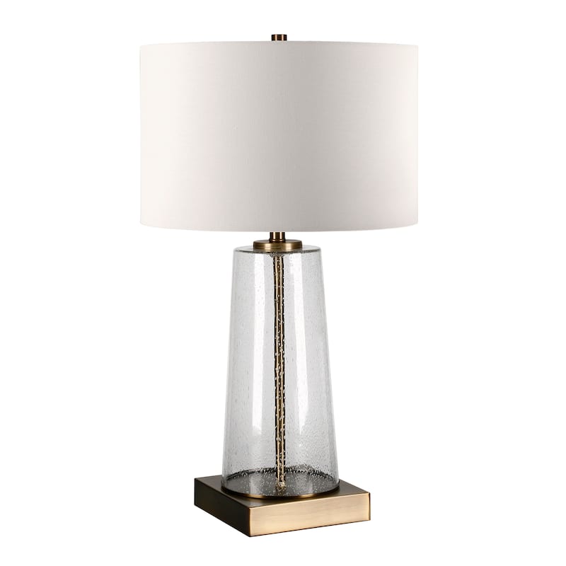 Dax 27.5" Tall Table Lamp with Fabric Shade - 27" Tall - Brass