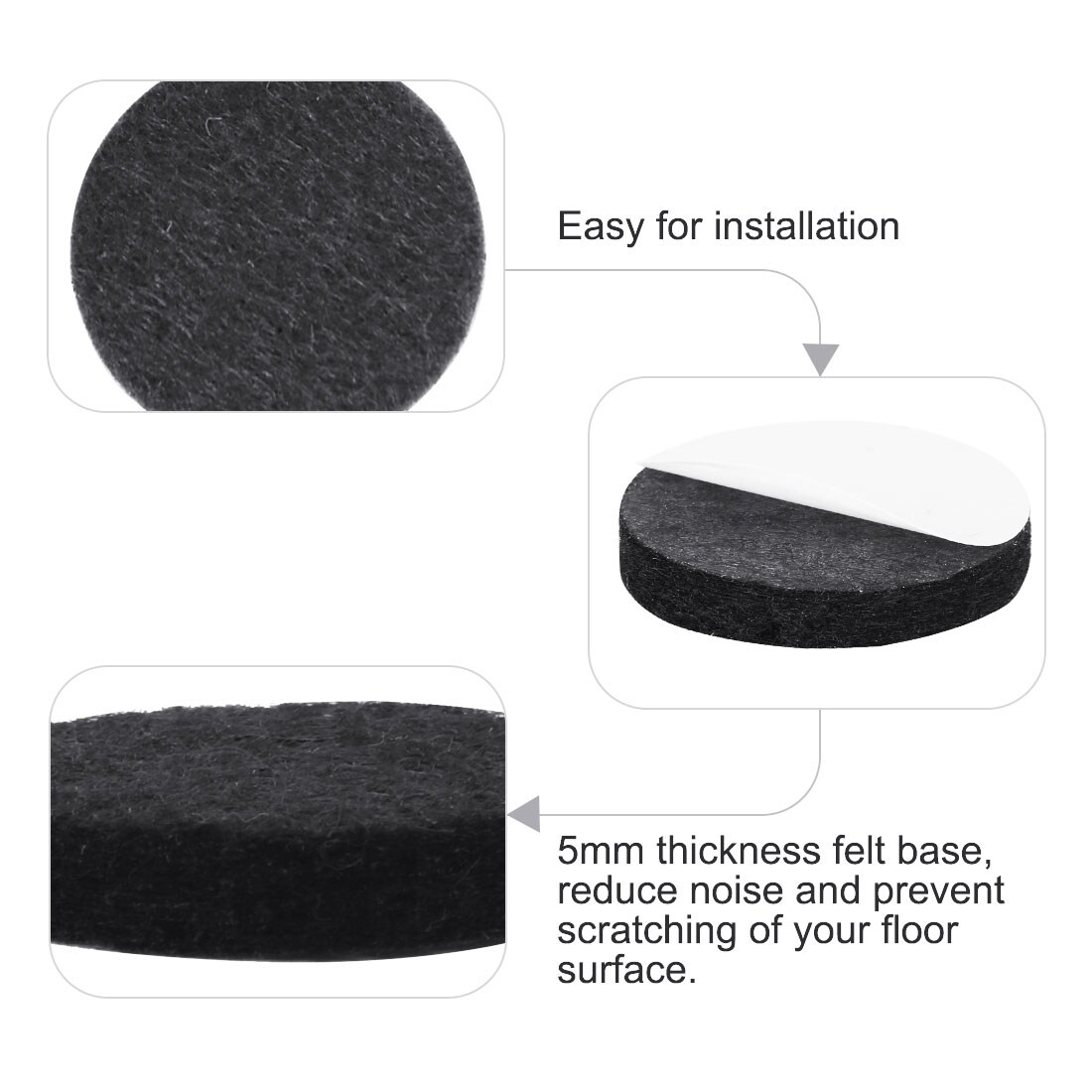 10pcs Felt Pads Round Dia 2 Self Stick Anti-scratch Pads Reduce Noise for  Furniture Leg Floor Protector Black - 10pcs/Black - Bed Bath & Beyond -  28848521