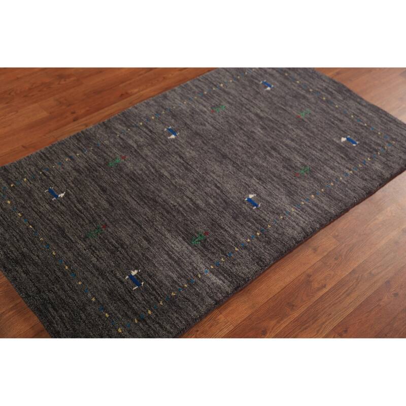 Tribal Gabbeh Oriental Foyer Rug Handmade Wool Carpet - 2'8"x 4'9"