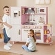 preview thumbnail 2 of 8, Gymax Kids Kitchen Playset w/ Apron Stoves Hood Oven Ice Maker