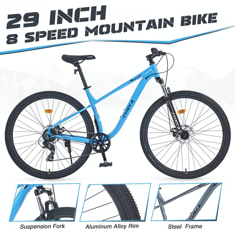 29 Inch Wheels 8 Speed Mountain Bike,Front Suspension