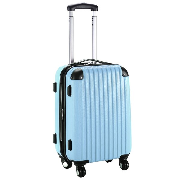 light blue carry on luggage