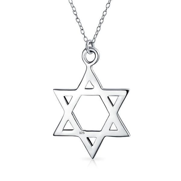 Star Of David Necklace For Women Men Sterling Silver 925 Jewish Pendant Fashion