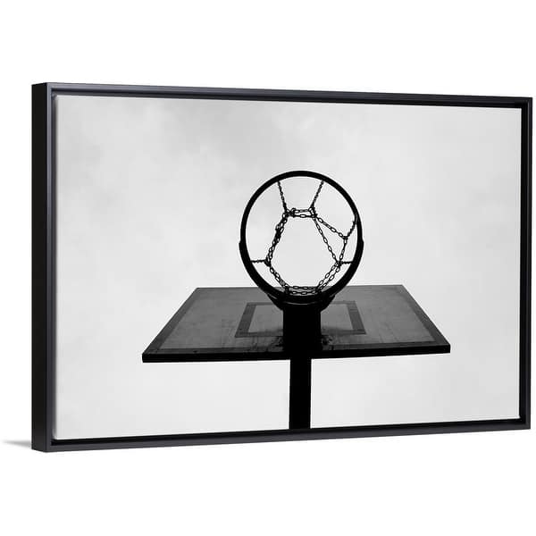Shop Basketball Hoop Black Float Frame Canvas Art Overstock