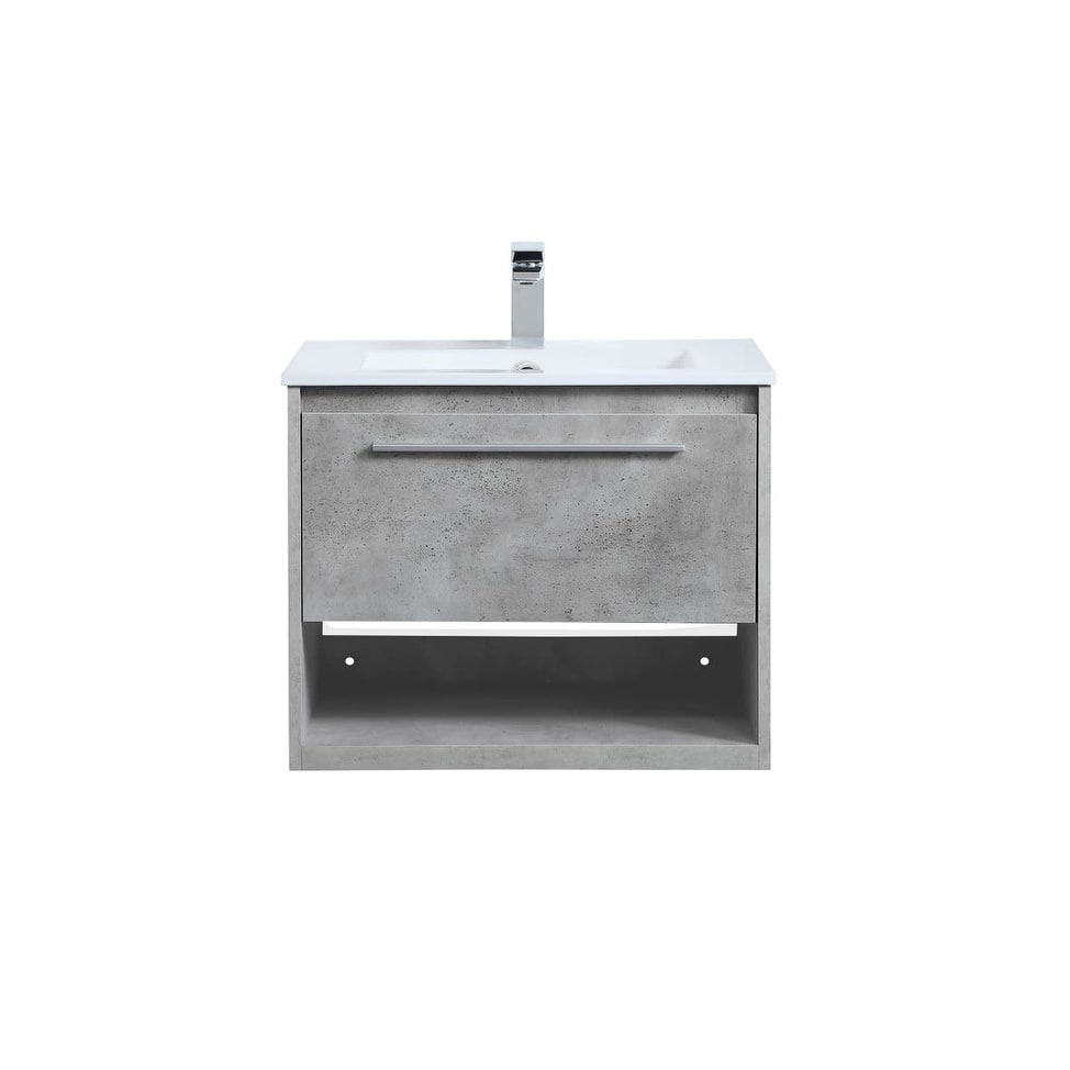Elegant Lighting VF43024 Kasper 24" Wall Mounted Single Basin Vanity