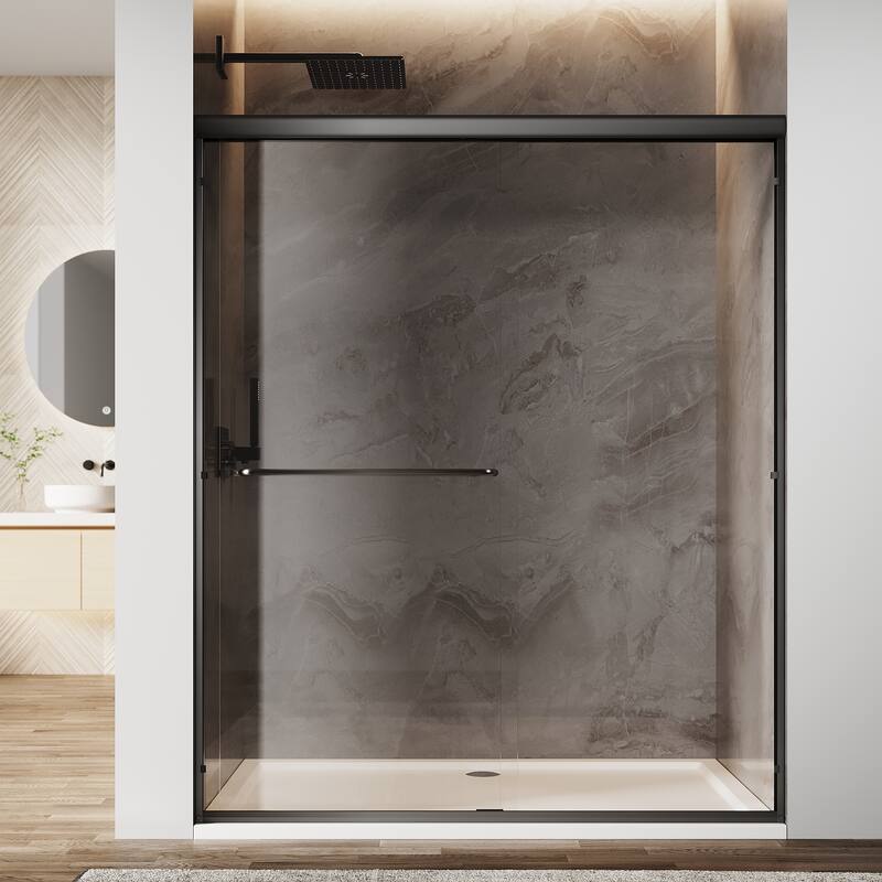 Sunny Shower 60 in.W x 72 in.H Double Sliding Shower Door with 1/4 inch Clear Tempered Glass