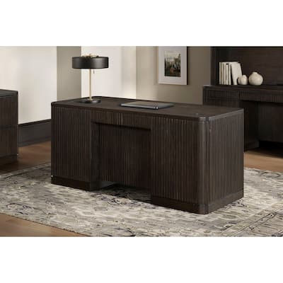 Double Pedestal Desk, Pedestal Desk, Writing Desk, Executive Writing Desk, Writing Table, Office Desk, Brown