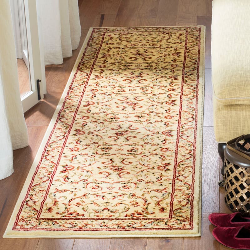 SAFAVIEH Lyndhurst Charlsie Traditional Oriental Rug - 2'3" x 6' Runner - Ivory/Ivory