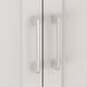 preview thumbnail 10 of 13, Multi-Functional White Kitchen Storage Cabinet with Drawers and Glass Doors, MDF & Metal Hardware