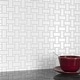 preview thumbnail 12 of 17, Merola Tile Metro Basketweave White w/ Glossy White Dot 11-3/4" x 11-3/4" Porcelain Mosaic Floor and Wall Tile