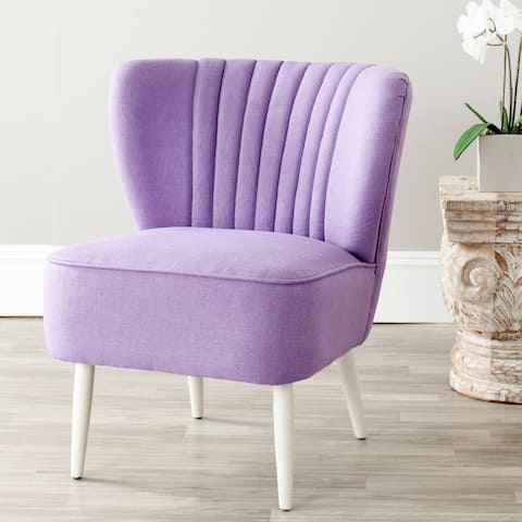 Safavieh Mid-Century Purple Accent Chair - 24.4" x 28.3" x 29.9"