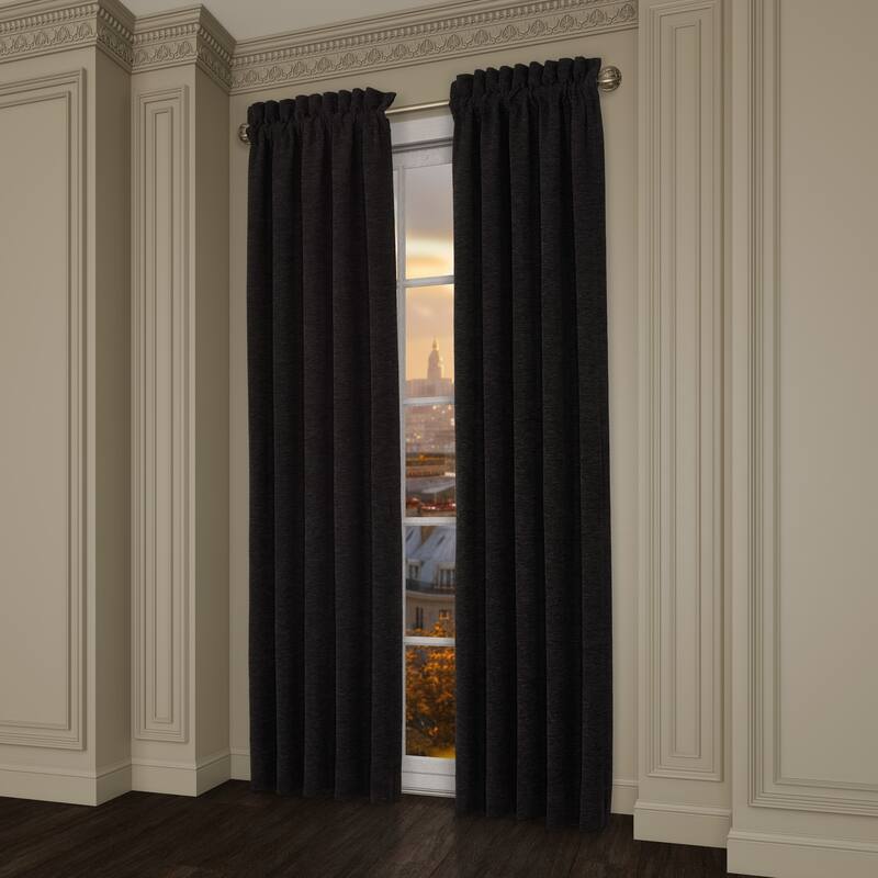 J. Queen New York Laurenza Black Window Panel Pair
