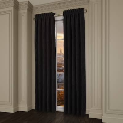 J. Queen New York Laurenza Black Window Panel Pair