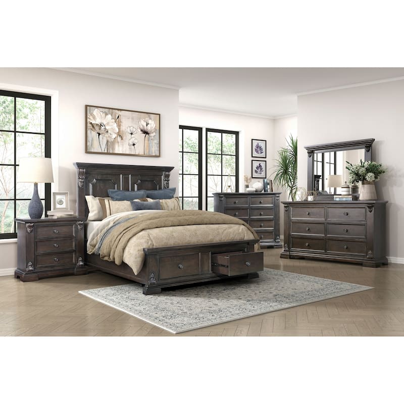Elegant Design 3-Drawers Nightstand Traditional Vintage Bedroom Furniture 1pc
