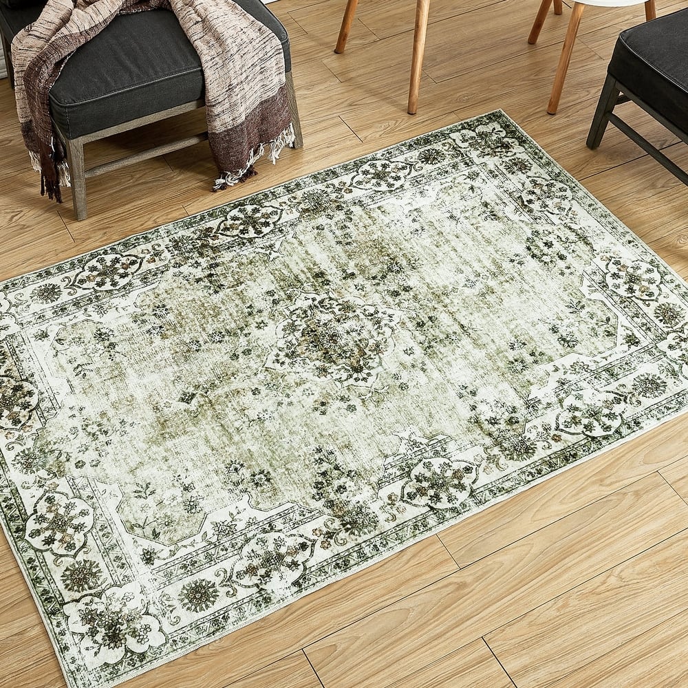 Vintage Non-Slip Machine Washable Area Rug