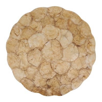 Capiz Placemats With Scalloped Design (Set of 4)