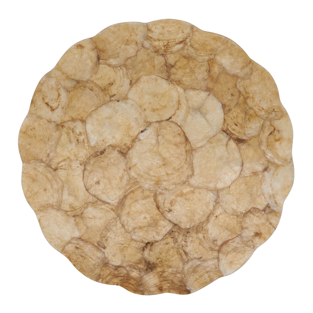 Capiz Placemats With Scalloped Design (Set of 4)