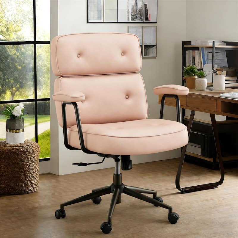 Ergonomic Home Office Desk Chair, Computer Chair with Lumbar Support Executive Task Armrests Chair