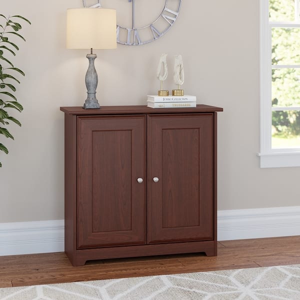 slide 2 of 49, Bush Furniture Cabot Small Storage Cabinet with Doors - 31.38"L x 12.40"W x 29.96"H