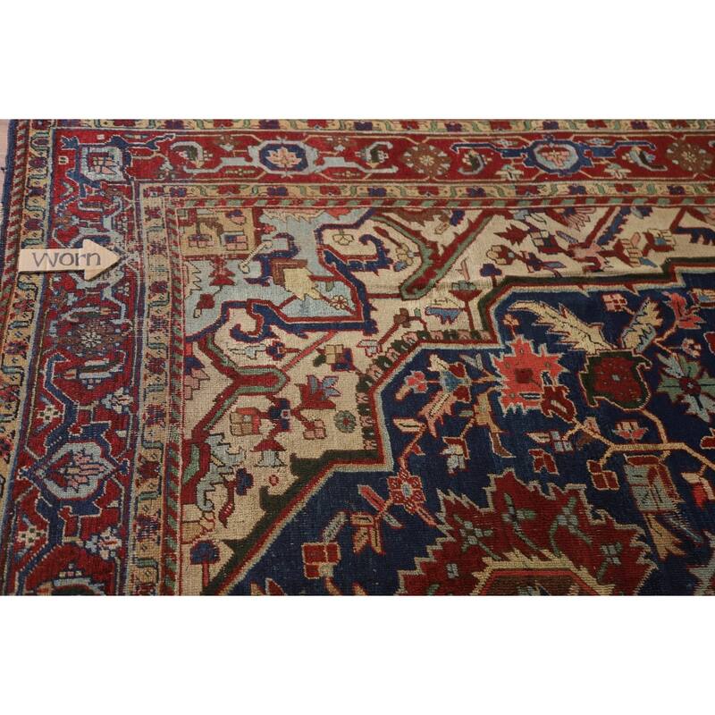 Tabriz Persian Antique Area Rug Hand-Knotted Wool Carpet - 8'1"x 10'10"