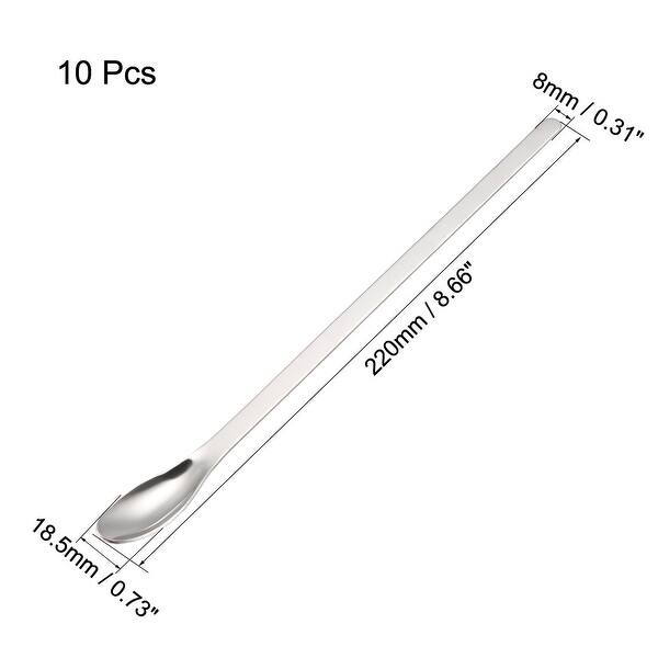 Sendok Sampling Sampling Spoons Stainless Steel Lab Laboratory Reagent Scoops 10Pcs ...