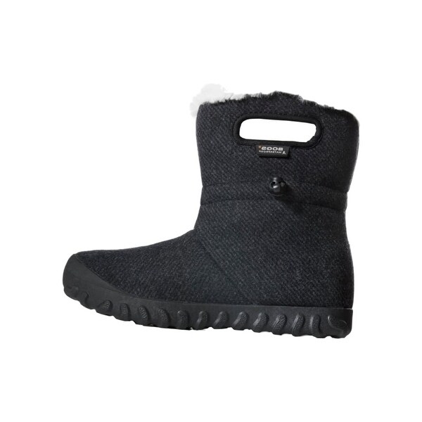 fur lined black boots womens